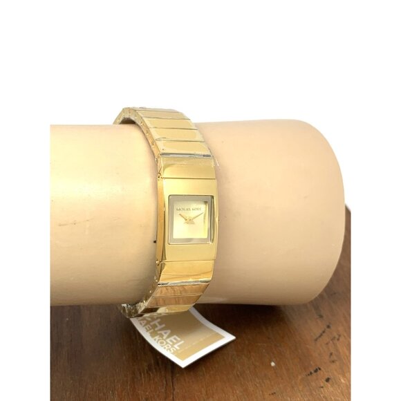 Michael Kors Women's Watch MK4885 Quartz Gold Stainless Steel Petite Tank 15mm - Picture 11 of 14